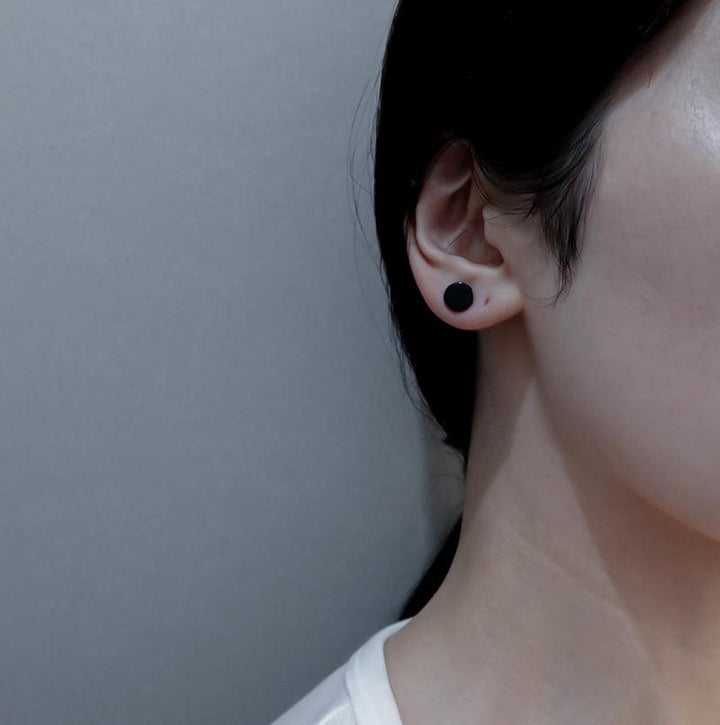 UKISHIMA ONYX EARRINGS-pierced earring-PREEK-unigem