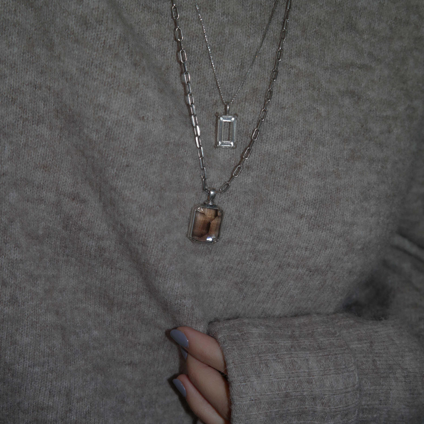 a piece of glass necklace-necklace-SOUHAIT-unigem
