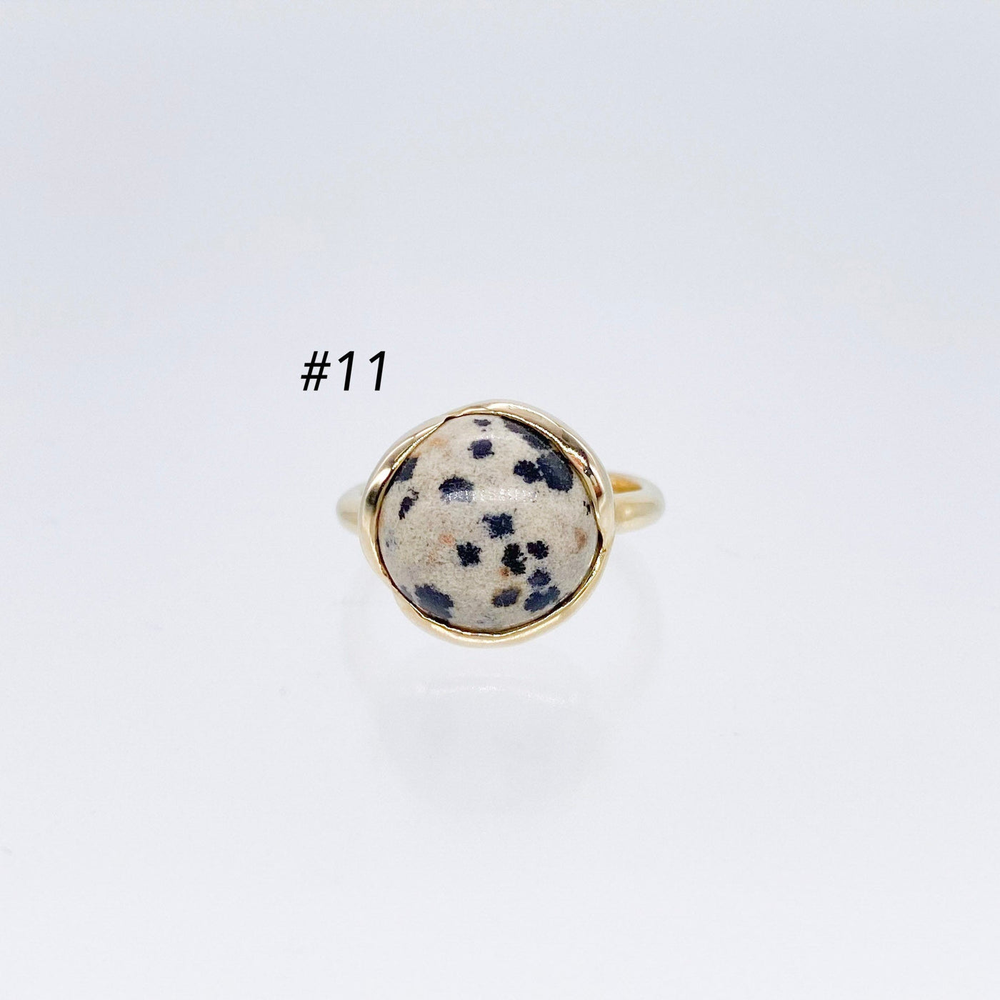 gagan dalmatian jasper (gold) リング | neumi.it