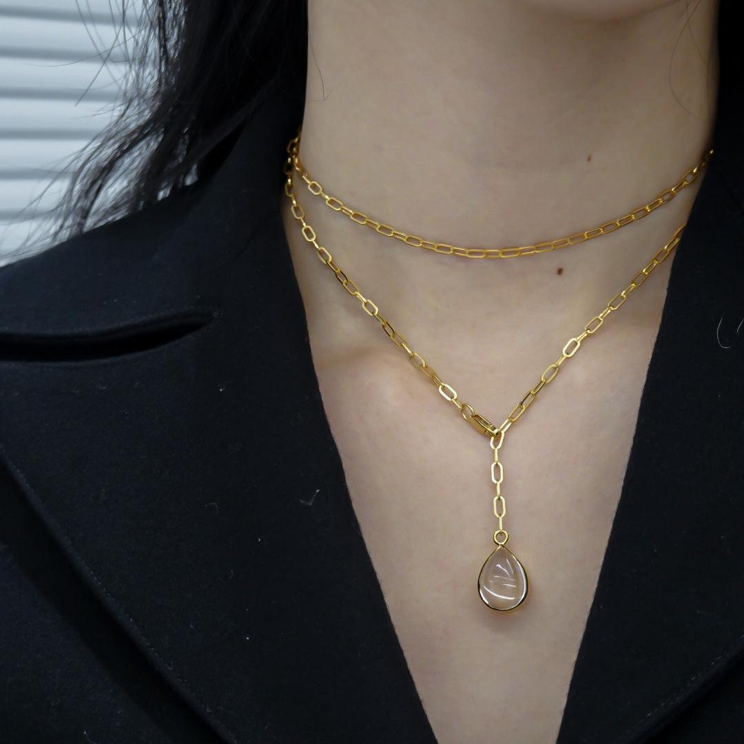 drop stone NC crystal-necklace-REE-unigem