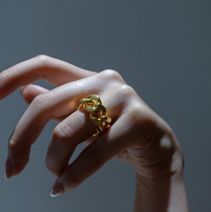 elsa chain ring-ring-Vibe Harsløf-Gold-#12-unigem