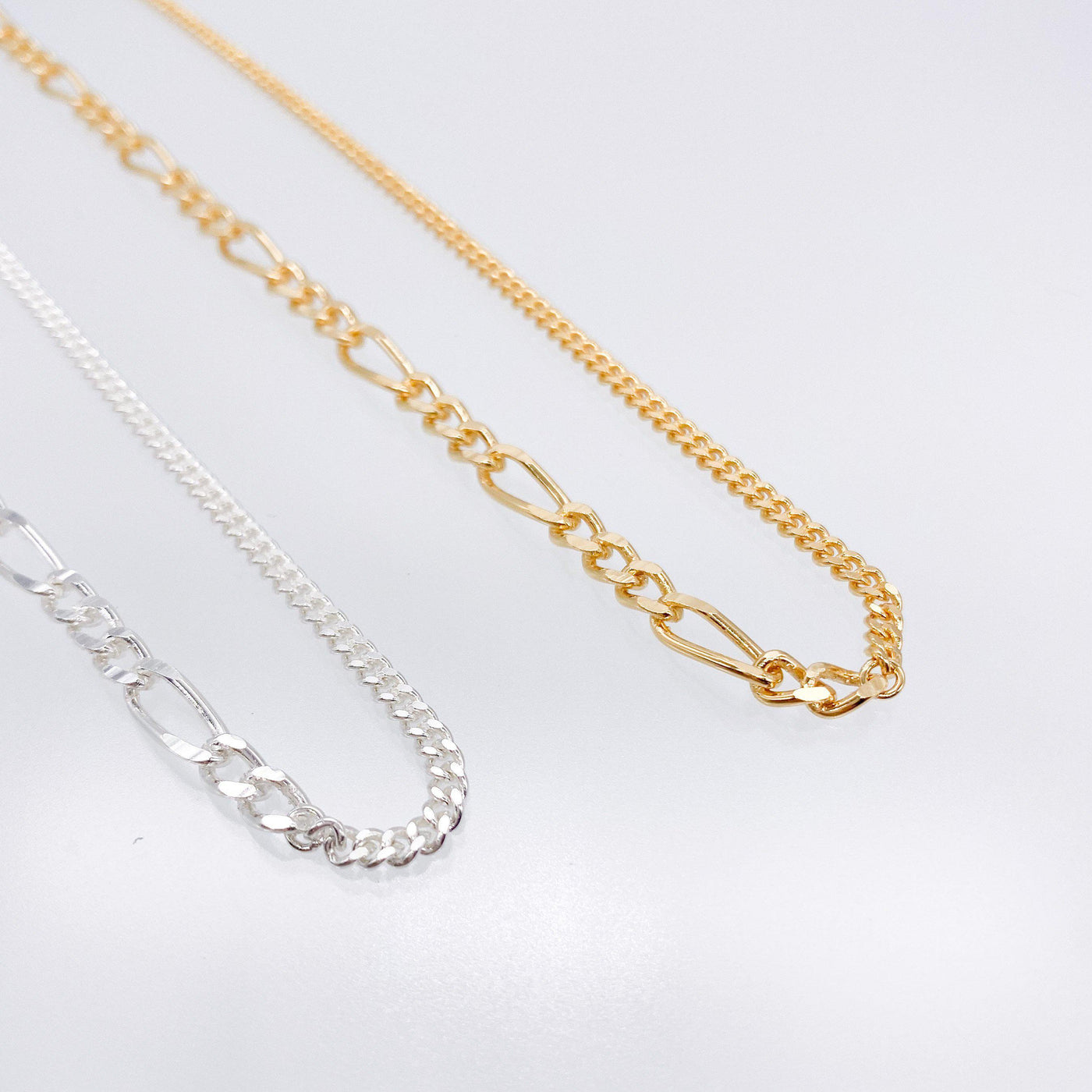 half chain necklace I-necklace-SOUHAIT-unigem
