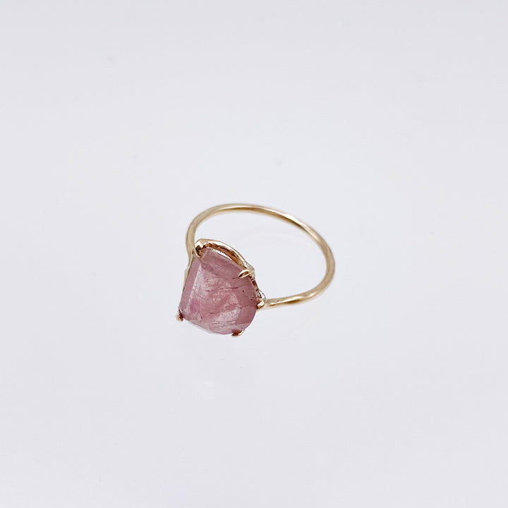 milky sapphire pink ring (#11)