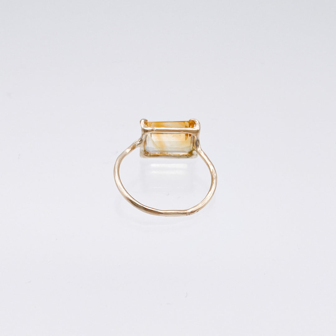 bi-color citrine ring (#13)