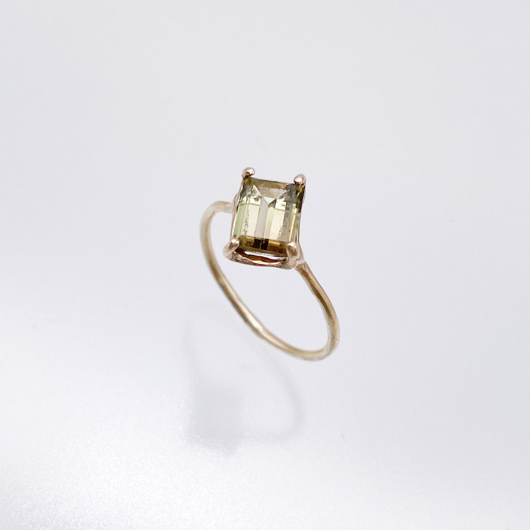 tourmaline bi-color brown ring (#11)