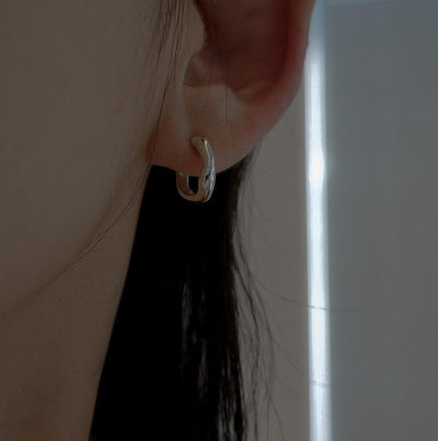 CLOUD Hoop Pierced earrings - Polish