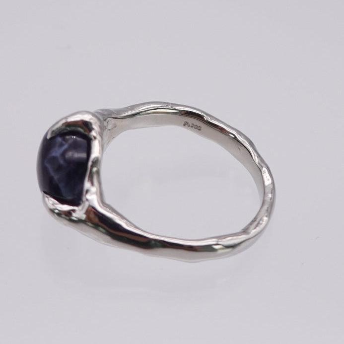 oval stone ring 10x8_blue pietersite