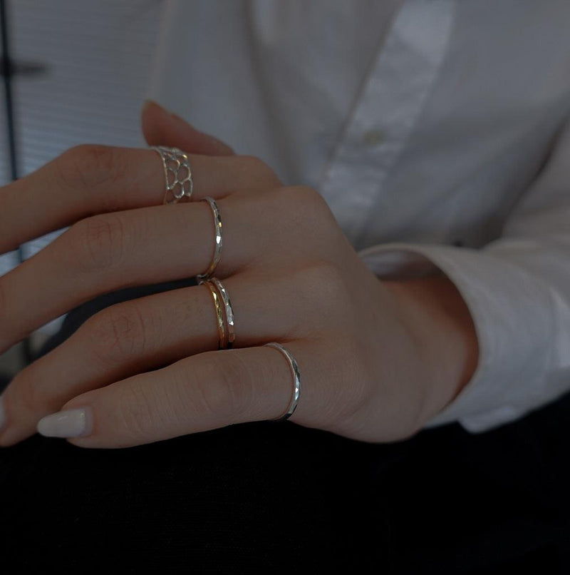 TSUCHIME ring - Polish Silver