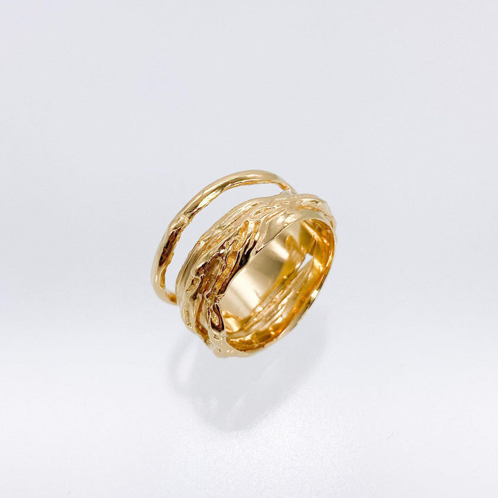 raw ring-ring-SOUHAIT-Gold-#9-unigem